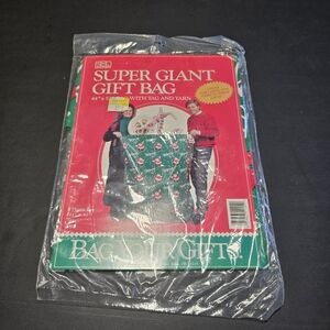 Vintage Super Giant Gift Bag XL Jeanmarie Santa 44" X 52" Holidays Christmas New